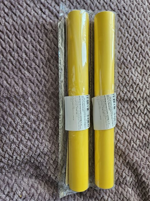 2x Żółta folia winylowa samoprzylepna 30x100 cm błyszcząca DIY