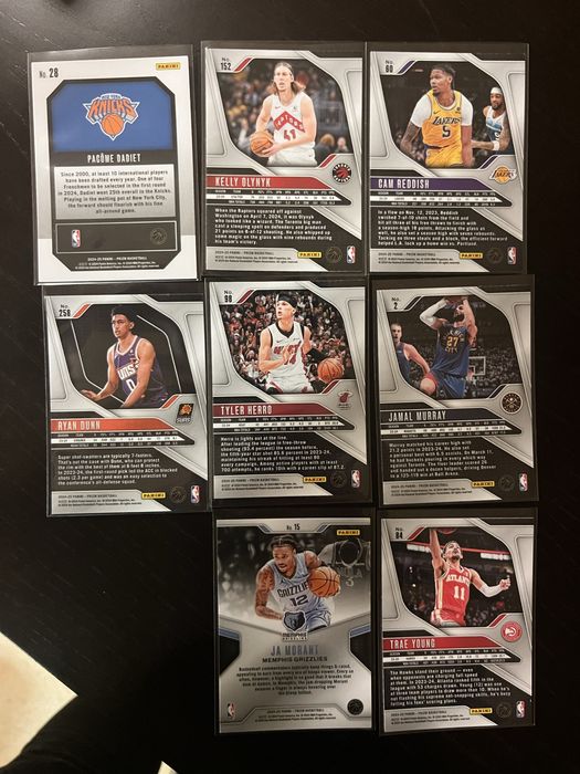 Lote cartas NBA Prizm 2024/25 várias equipas e rookies