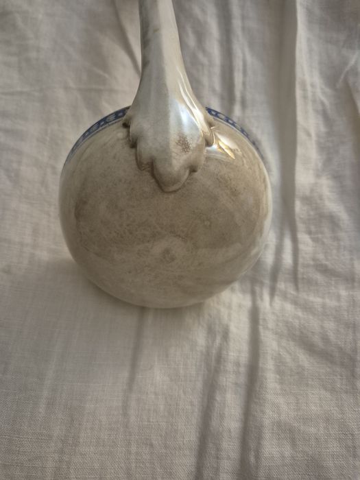 Concha de Sopa Vintage em Faiança   Cerâmica , Azul e Branco Estilo Antigo