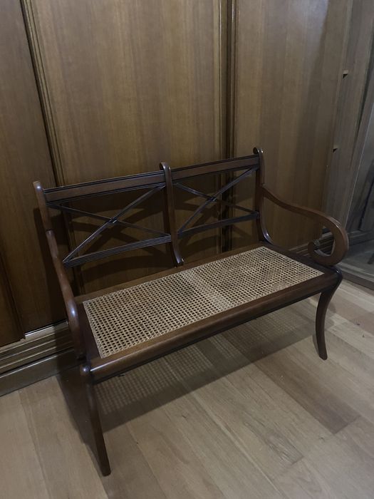 Banco decoratico em madeira