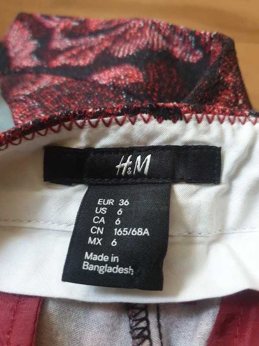 Unikatowe spodnie do kostek vintage goth dark witch bohema H&M 36/S