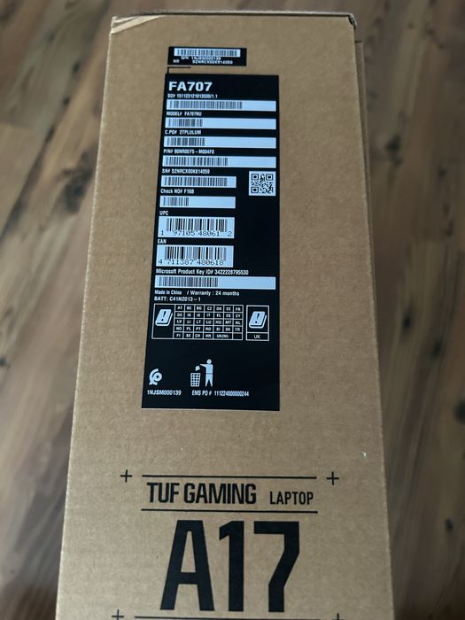 Asus Tuf A17 • RTX 4050 • Ryzen 5 • Ssd 512gb • 16gb Ram •STAN IDEALNY