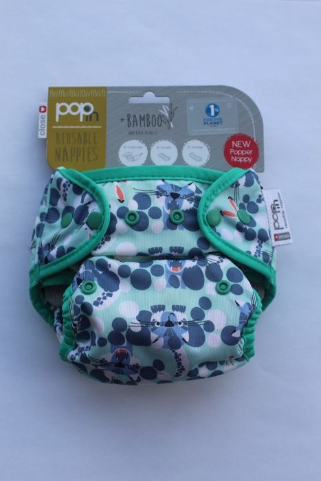 CLOSE POP IN OS AIO SIO Snow Leopard Napy Pieluszka Wielorazowa