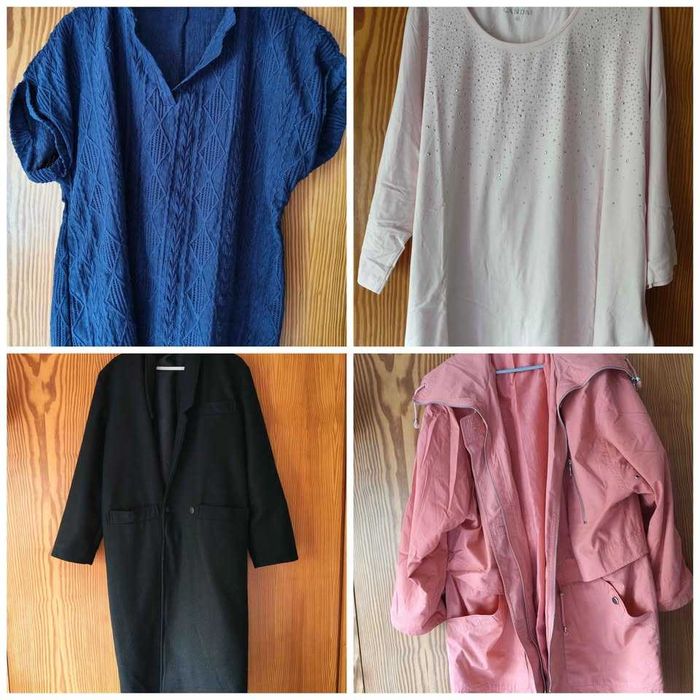 Camisolas, calções, calças, pijamas de L, XL, XXL, 4XL, 5XL, 46, 48 e 54