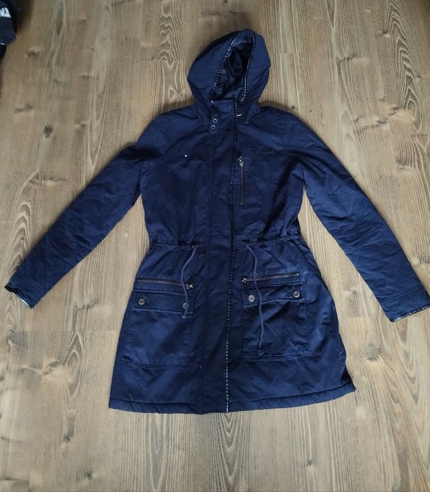 Kurtka, parka, rozmiar M/L, Medicine, z kapturem, ocieplana, granatowa