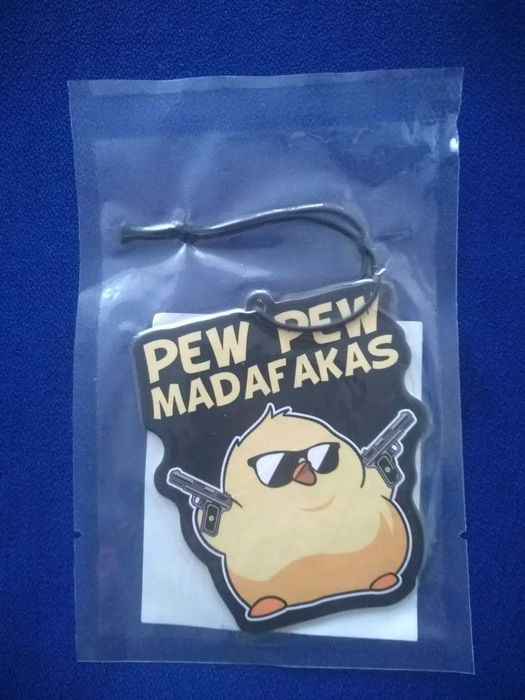 Автомобильный освежитель воздуха с рисунком «Pew Pew Madafakas»