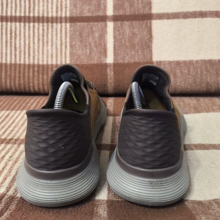Чоловічі шкіряні мокасини кросівки Skechers