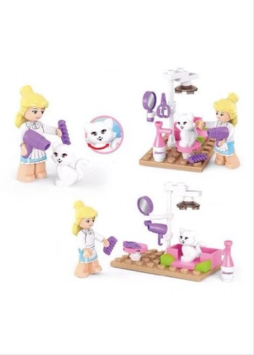 Конструктор Sluban Розовая мечта на 19,30 и 35 деталей