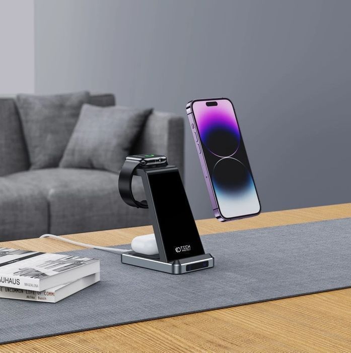 Ładowarka indukcyjna QI Tech-protect qi15w-a26 3in1 wireless charger