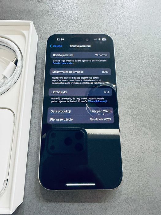 Iphone 15 pro 256 GB titanium stan perfekcyjny