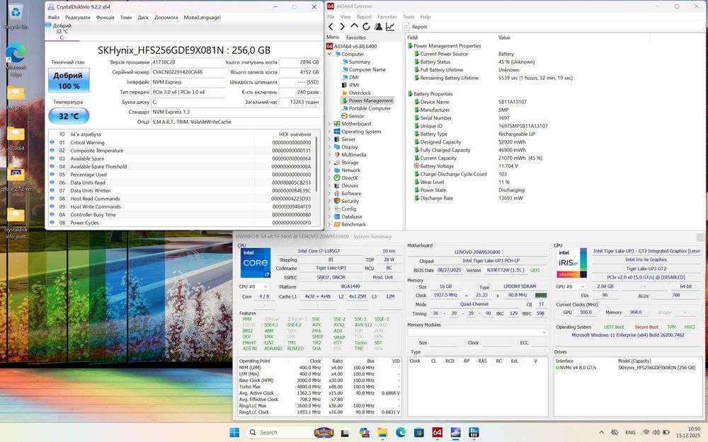 Ноутбук Lenovo ThinkPad X13 YOGA Gen 2 / Core I7 1185G7/ 16/ 256/ 2.5K