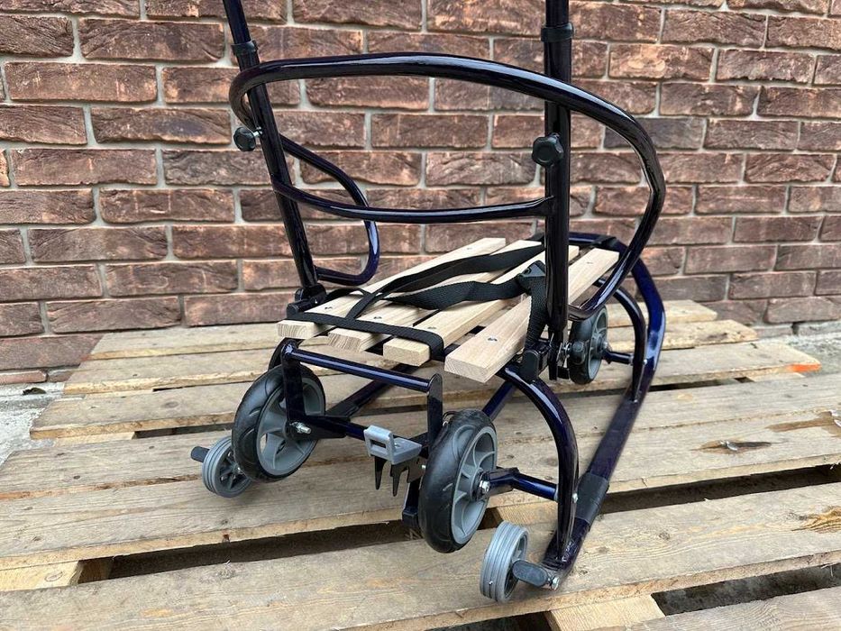 Детские санки на колесах Патріот санчата з ручкою складні 9 кольорів