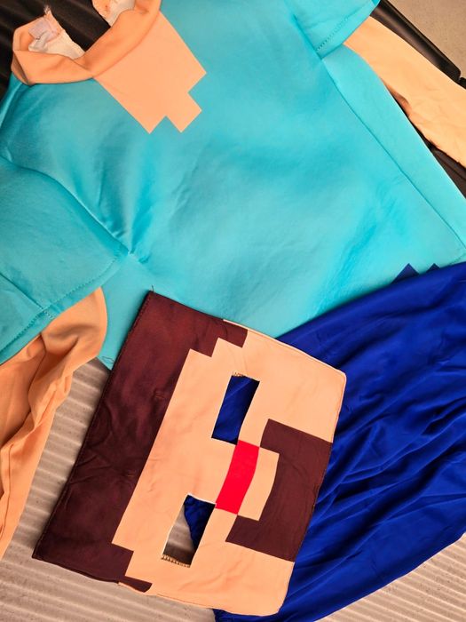 Nowy super strój przebranie dla dzieci Steve z Minecraft rozmiar M