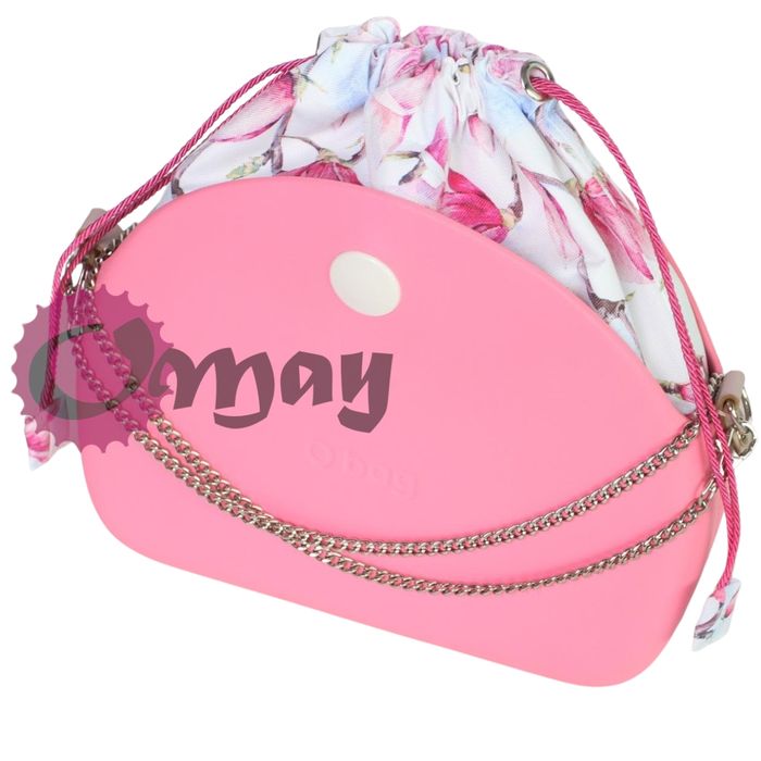 Różowy organizer OBAG MOON LIGHT worek magnolie 2 kieszenie komin OMAY