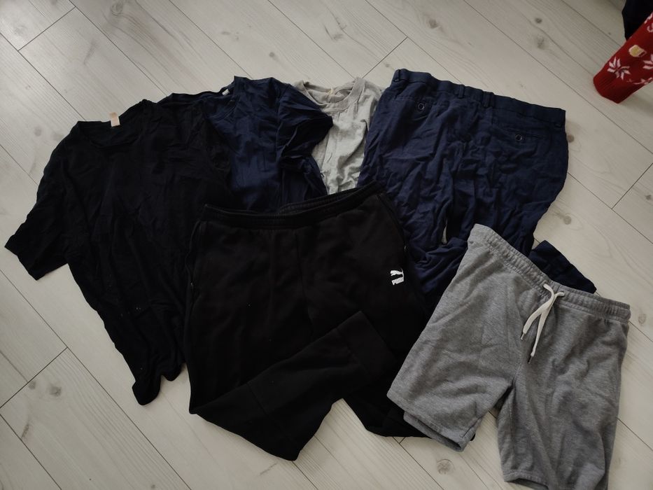 Paka ubrań męskich koszulki spodnie dresy Puma Reserved Primark XL