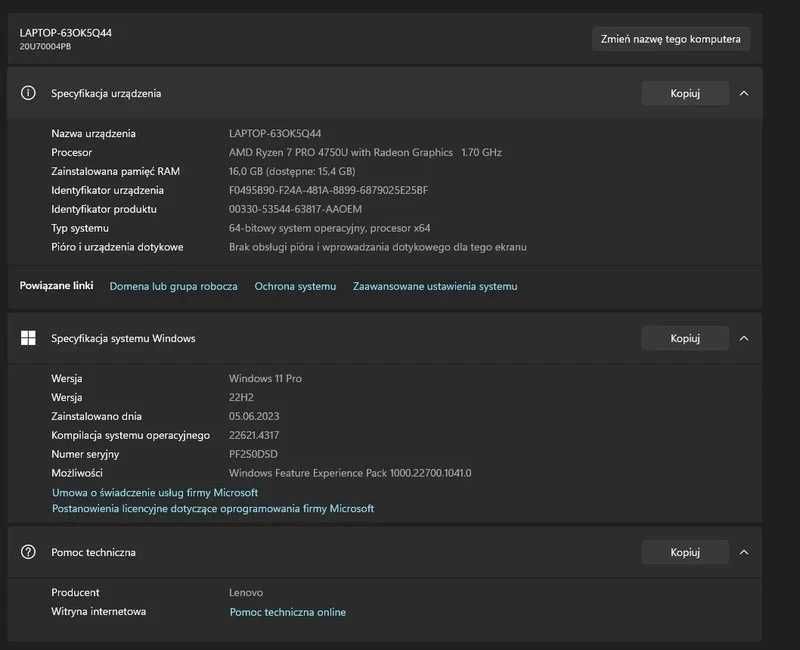 Lenovo ThinkPad L15 Ryzen 7 16GB Lte Sim