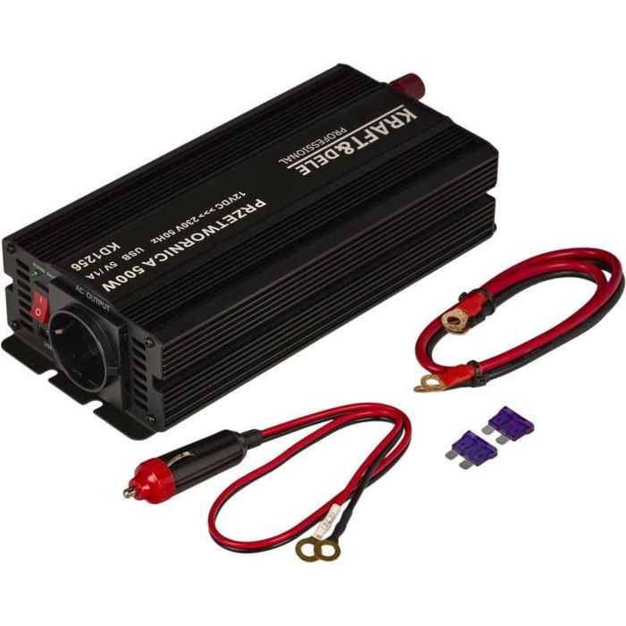 Przetwornica napięcia 12V na 230V 500/1000W CZYSTA SINUSOIDA KD1256