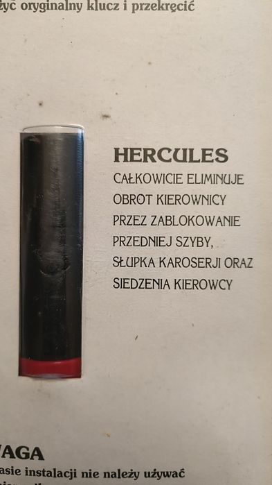 Blokada kierownicy samochodu Hercules H3000