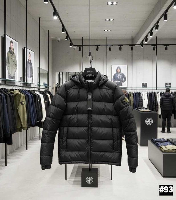 Нова зимова Куртка Stone Island - Стон Айленд Пуховик Черный