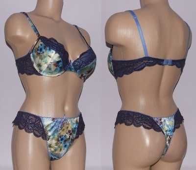 Komplet seksownej bielizny BRA Stanik Push-UP + Stringi