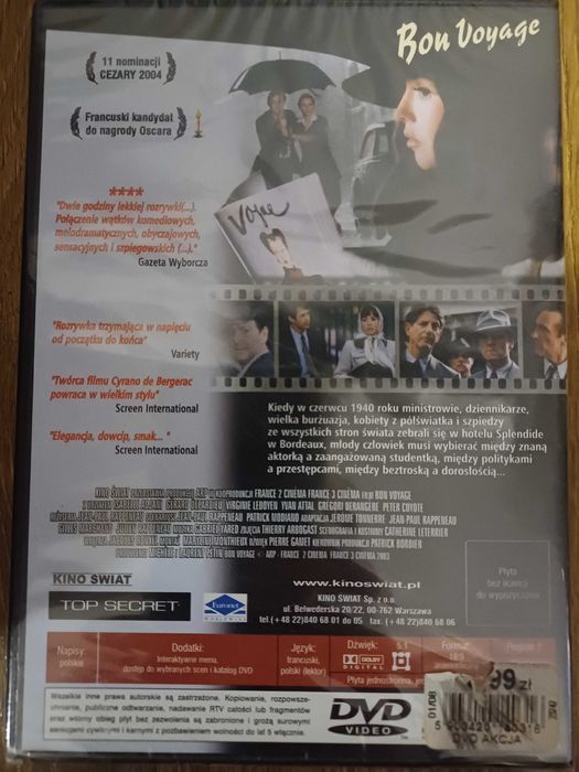 DVD Bon Voyage, zafoliowana