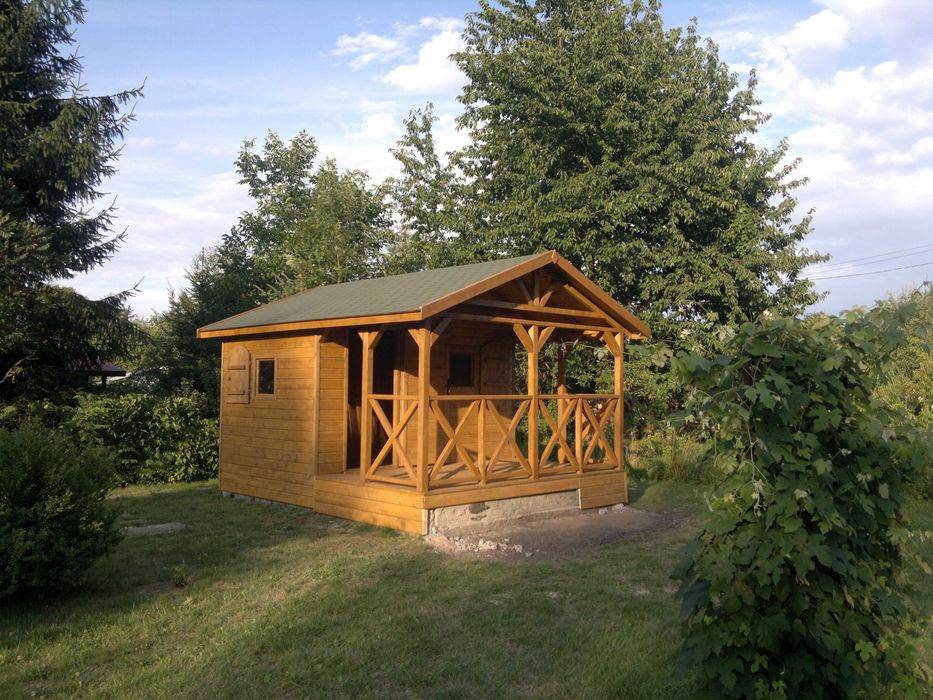 Drewniany domek, domek ogrodowy, mobilny, modułowy, altana działkowa