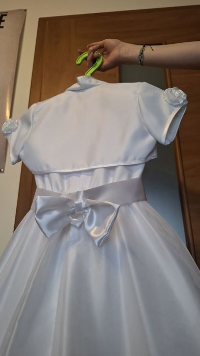 sukienka komunijna w komplecie z bolerkiem