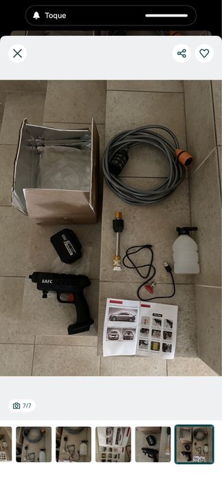 Pistola de pressão água a bateria para lavar