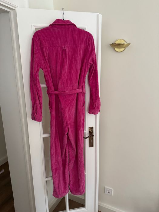 Fato-macaco feminino de veludo cotelê