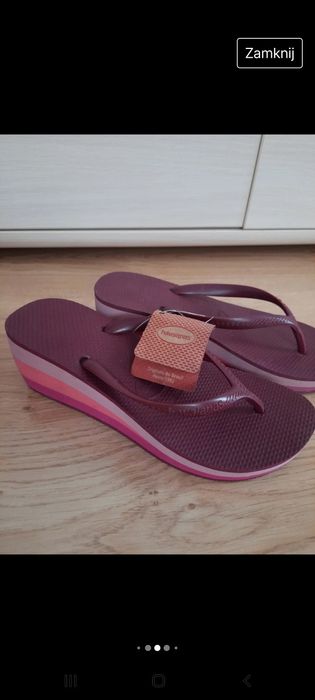 Klapki japonki na koturnie 36/37 Havaianas