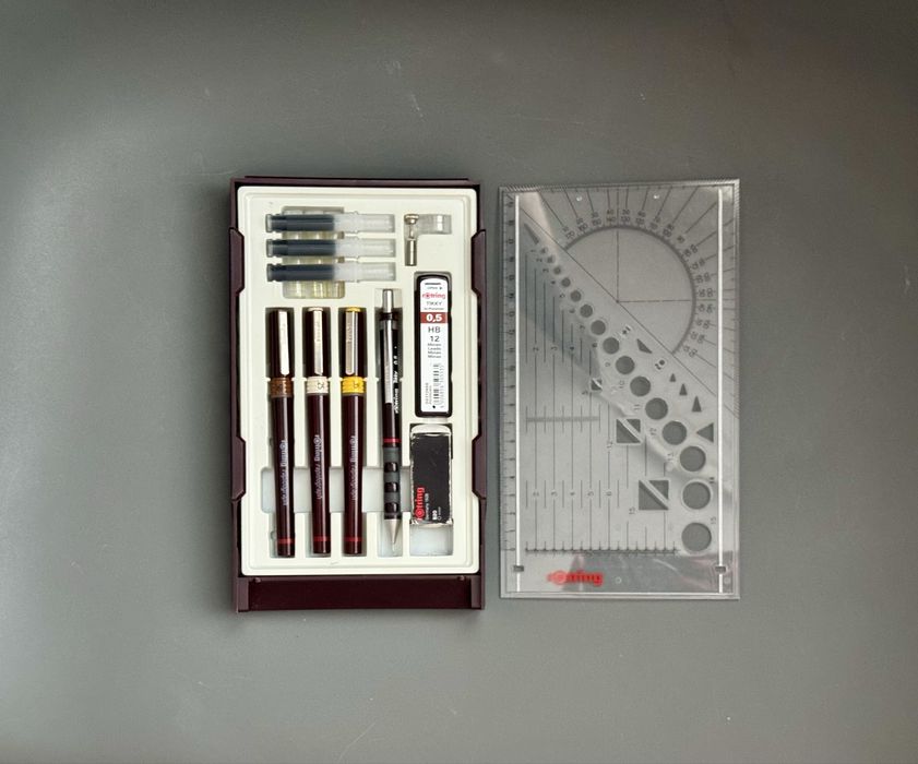 Zestaw pisaków ROTRING ISOGRAPH college  SET - 0,25 / 0,35 / 0,5 MM