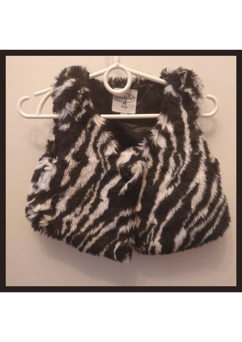 Kamizelka futerko zebra