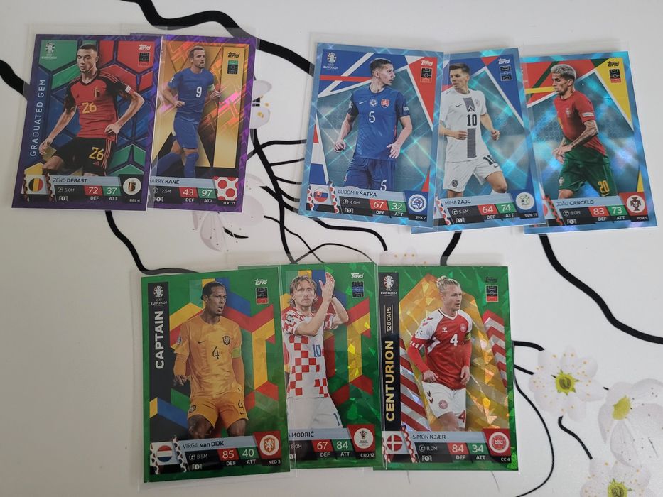 Stickers Cromos, Cartas Cards, novos paralelos Topps e Panini