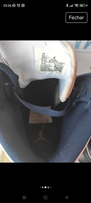 Tennis Tennis Nike Air Jordan azuis escuros, bota em excelente estado