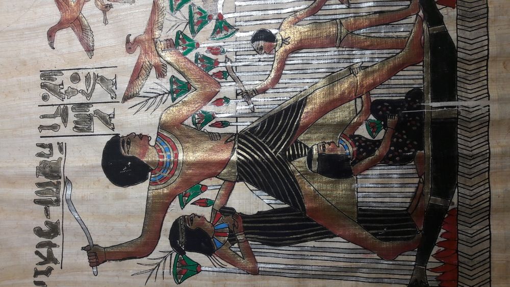 Пергамент египетский рисунок фараон