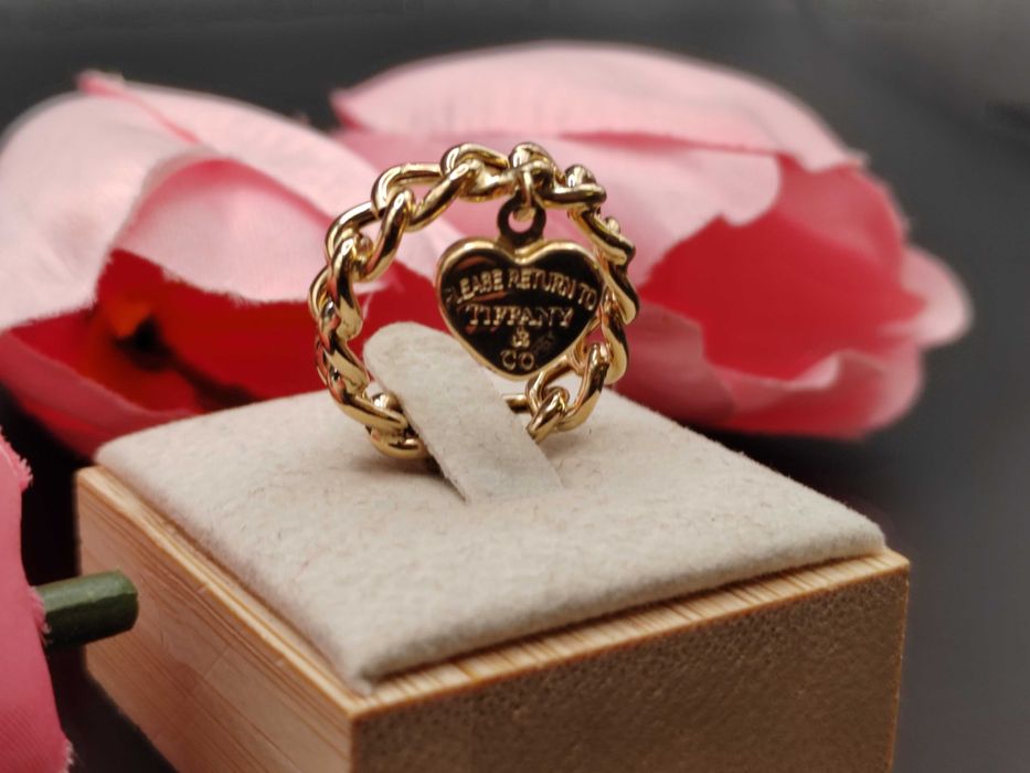 NOWY Złoty Pierścionek Pancerka Tiffany r10 / Złoto 585