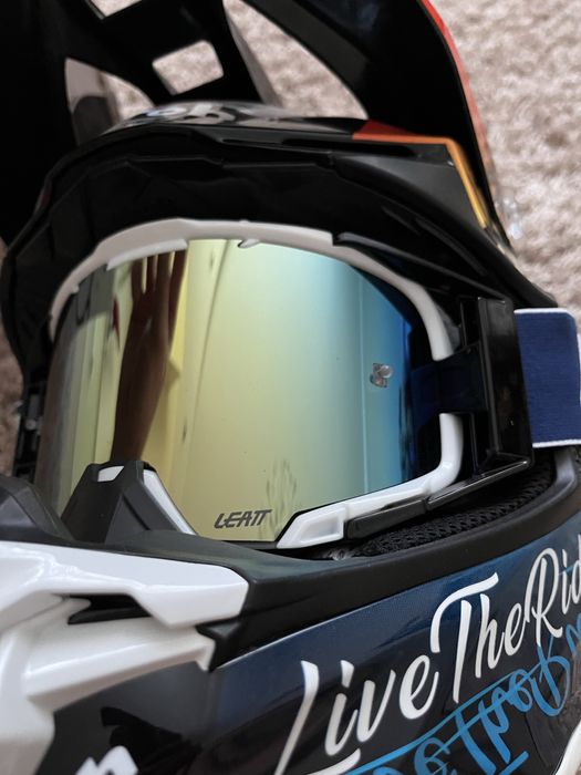 Рідкісний шолом Airoh Twist 2.0 LazyBoy з окулярами LEATT