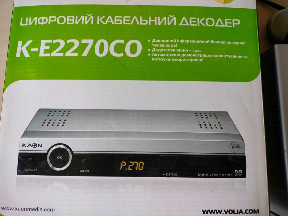 Цифровий телевізійний декодер(тюнер)  KAON К-E2270CO