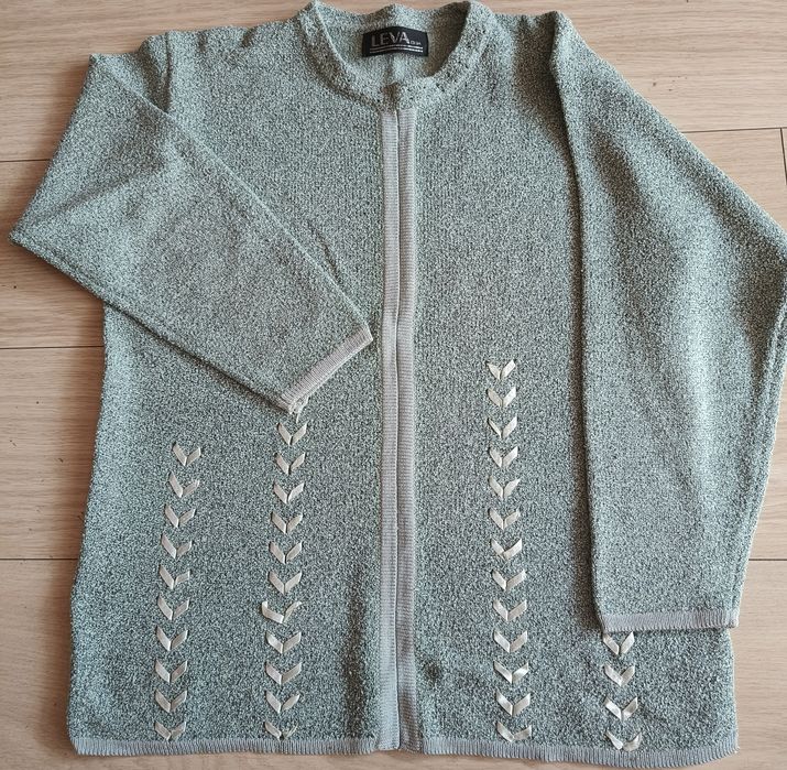 Sweter szara oliwka