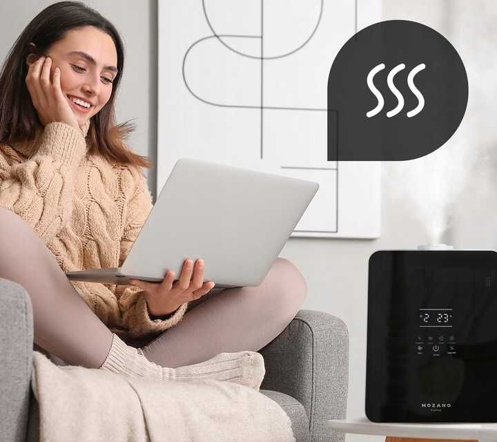 Nawilżacz powietrza WiFi PILOT lampka nocna automatyczny jonizacja