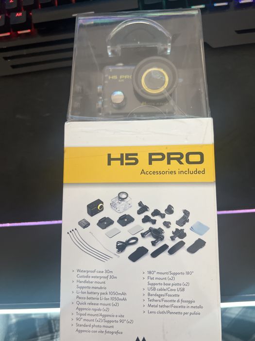 Mariland H5 PRO 4K action (NOVO) todos os assecorios.