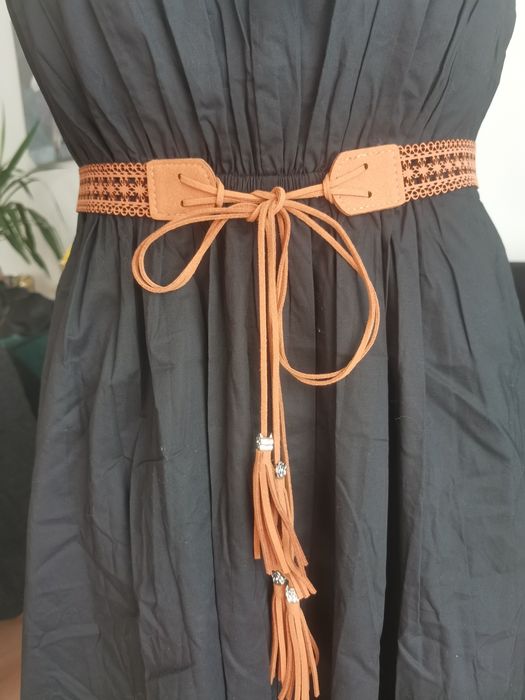 Zamszowy damski Pasek etno, boho