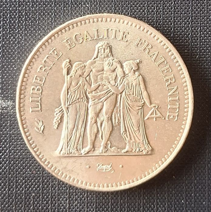 Moeda de prata de 50 francos