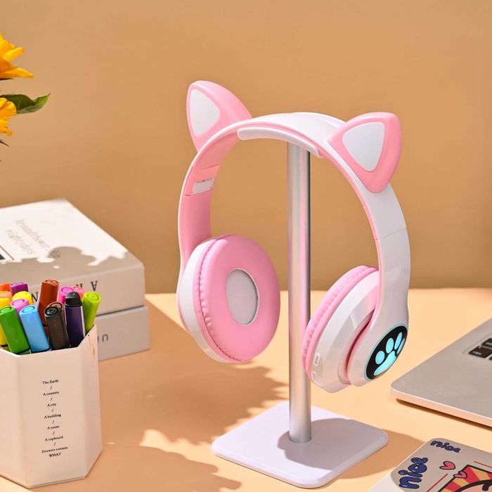 OHAANYY OH-51 Kocie słuchawki bezprzewodowe Bluetooth RGB LED