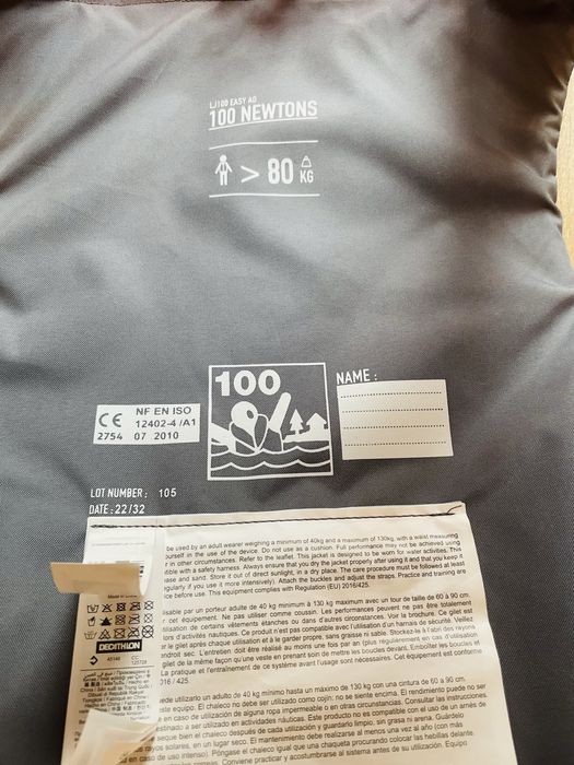 Kamizelka żeglarska ratunkowa dorosły