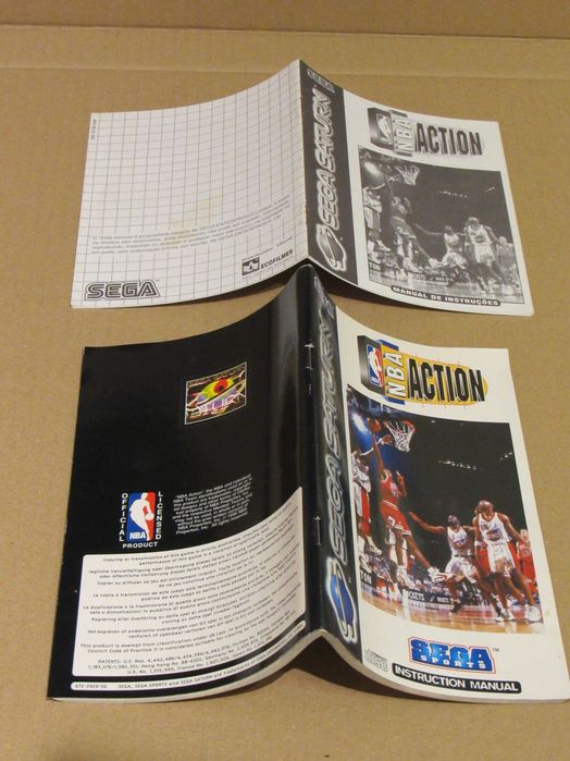 Jogo Sega Saturn NBA Action completo PT