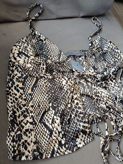 Nowy top,bluzka wężowy wzór Primark XS,na codzień,taniec towarzyski