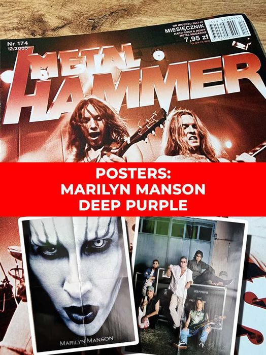 Metal Hammer 12/2005 - TSA, Plakaty: Marilyn Manson i Deep Purple