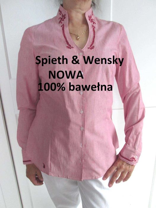 Spieth&Wensky bawarska  koszula vintage folk bluzka 100% bawełna M 38