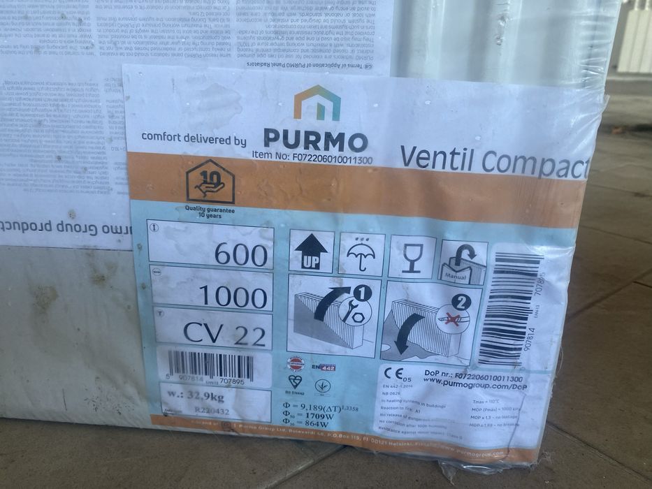 Nowy grzejnik purmo 600x1000 cv22